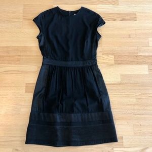 Burberry black cap sleeve mini dress